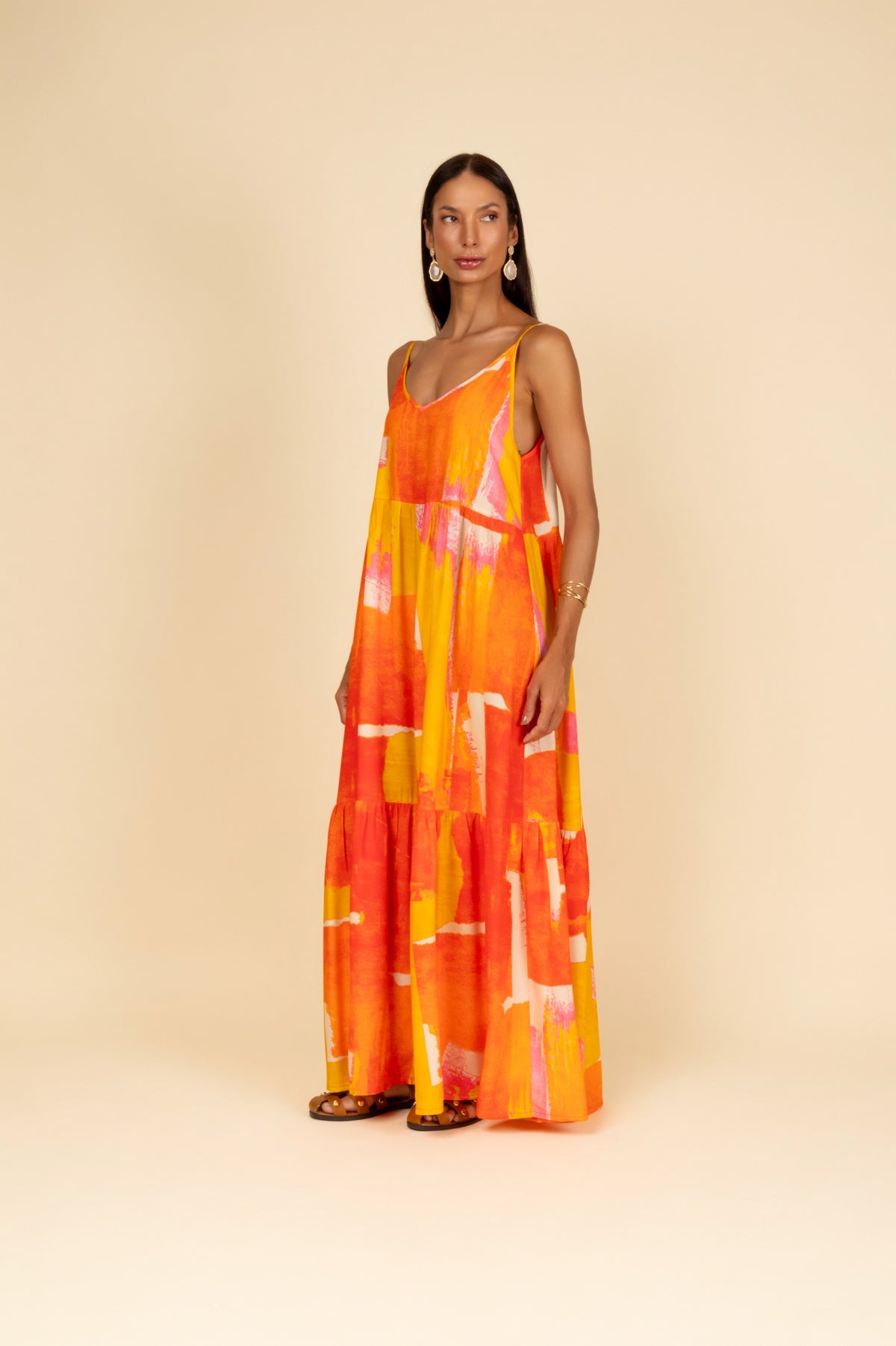 Art-Print Maxi Dress